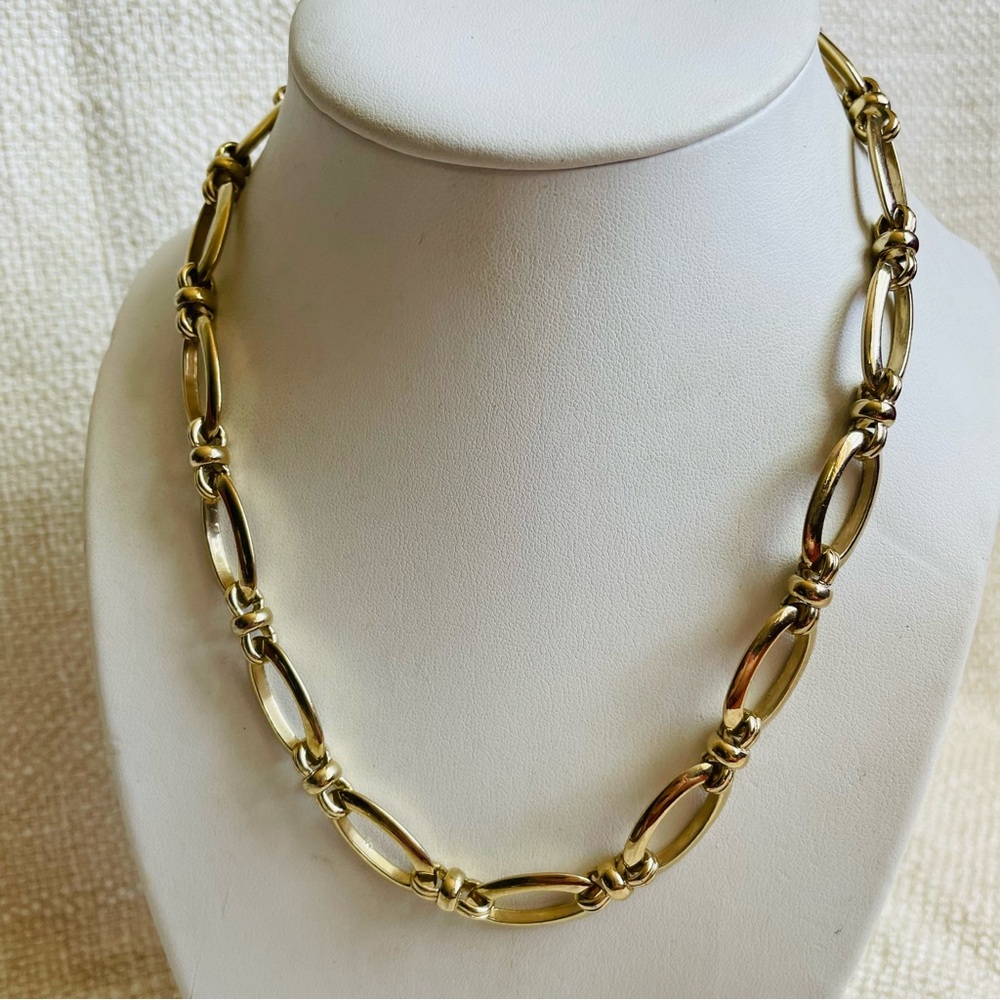Monet Y2K Chunky Statement Gold Link Necklace Classic Women's Jewelry